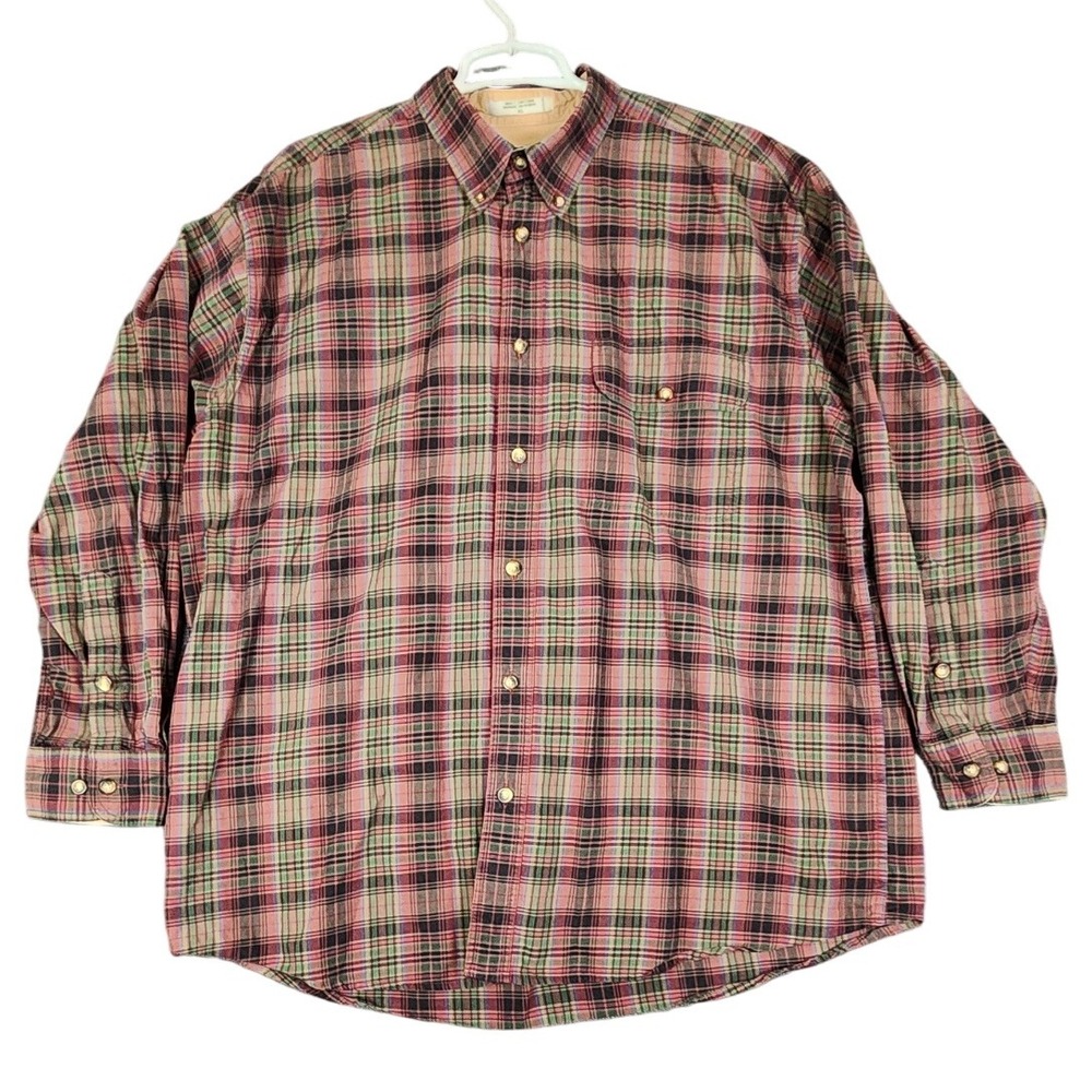Orvis Sporting Traditions Mens XL Plaid Button Down Long Sleeve‎ Shirt